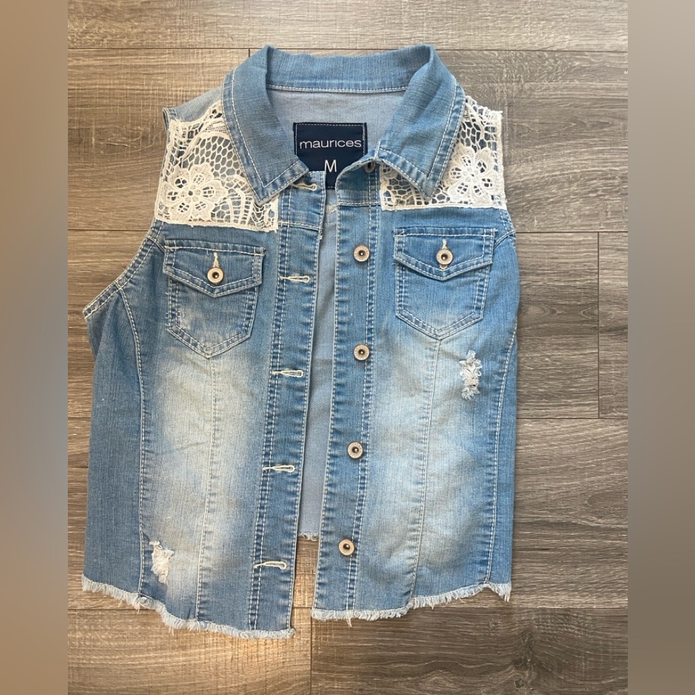 Women’s blue Jean vest